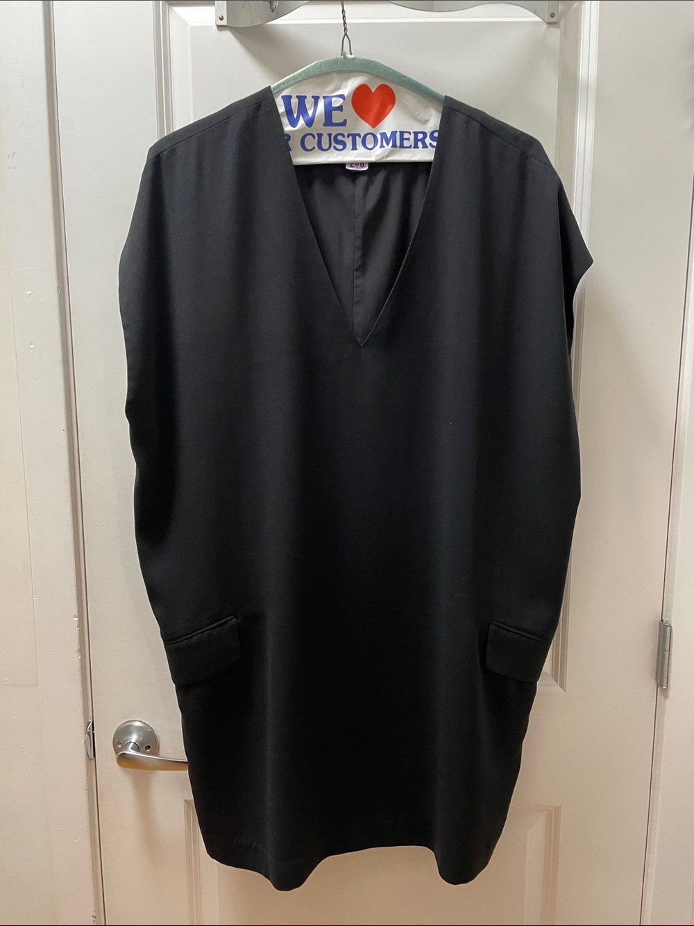 Banana Republic Black V-Neck Shift Dress